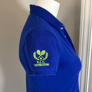 Polo Ralph Lauren RLC Wimbledon Dress Stretch Mesh Blue Official Outfitter Sz M